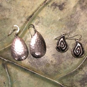 GUC silver toned pierced earrings
